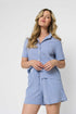Nina-Roll Cuff Short Sleeve Shirt